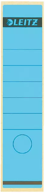 Een Rugetiket Leitz breed/lang 62x285mm zelfklevend blauw koop je bij Van Leeuwen Boeken- en kantoorartikelen