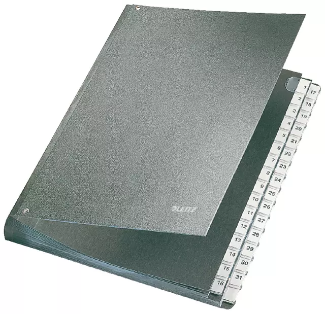 Een Bureaumap Leitz 1-31 270x354x345mm hardboard zwart koop je bij Van Leeuwen Boeken- en kantoorartikelen