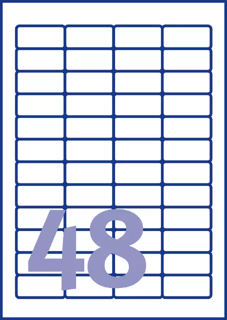 Een Etiket Avery L4778-20 45.7x21.2mm polyester wit 960stuks koop je bij KantoorProfi België BV