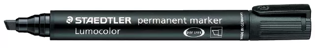 Een Viltstift Staedtler Lumocolor 350 permanent schuin zwart koop je bij Van Leeuwen Boeken- en kantoorartikelen
