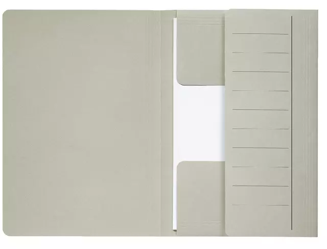 Een Dossiermap Secolor Mammoet folio 3 kleppen 270gr grijs koop je bij Totaal Kantoor Goeree