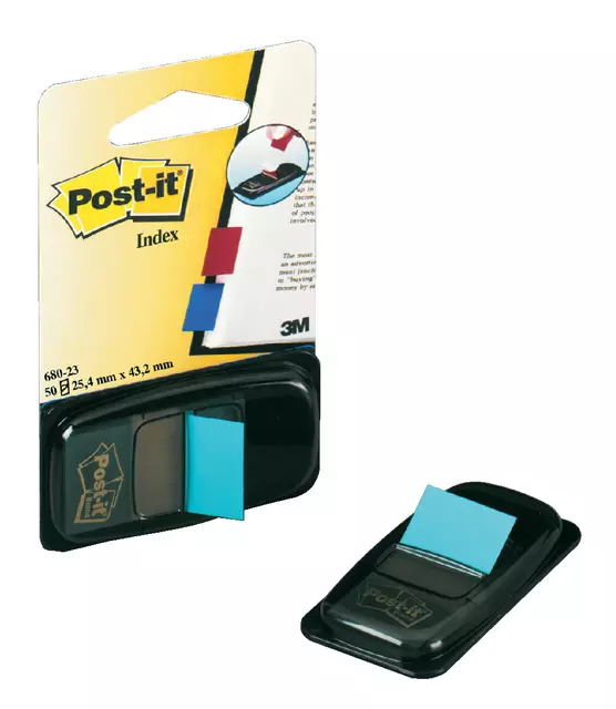 Een Indextabs Post-it 680 25.4x43.2mm felblauw 50 tabs koop je bij KantoorProfi België BV