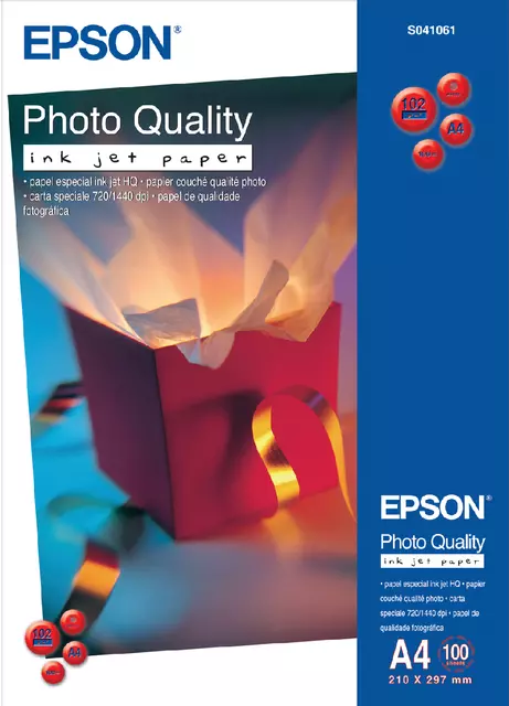 Een Inkjetpapier Epson S041061 A4 mat 102gr 100vel koop je bij EconOffice