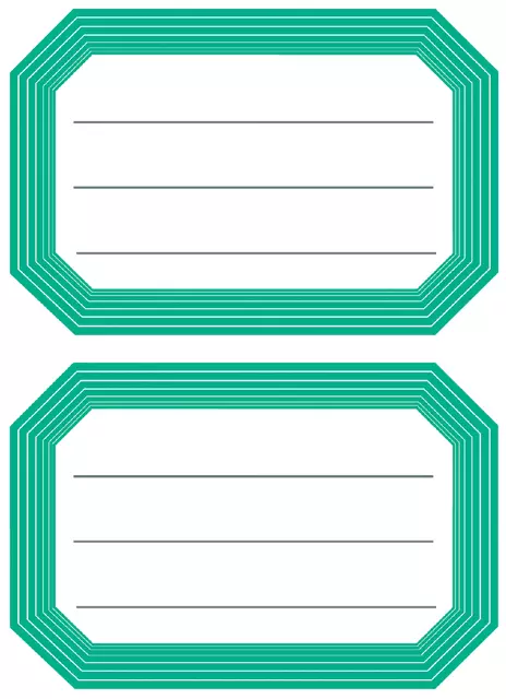 Een Etiket HERMA 5716 82x55mm schrift groene rand 12stuks koop je bij Van Hoye Kantoor BV