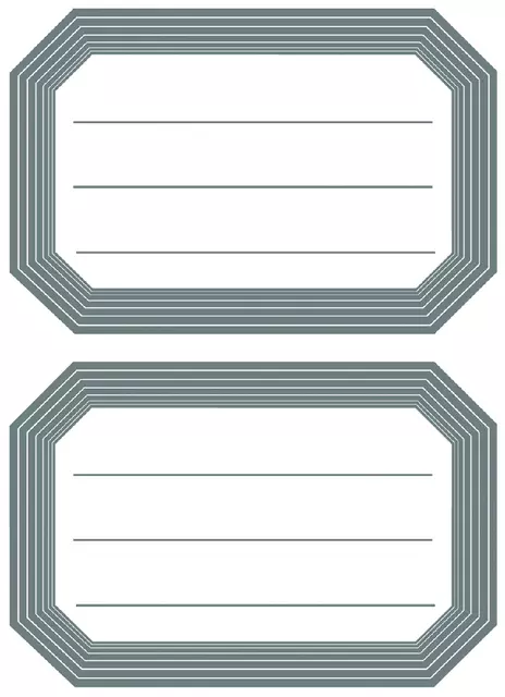 Een Etiket HERMA 5719 82x55mm schrift grijze rand 12stuks koop je bij Van Hoye Kantoor BV
