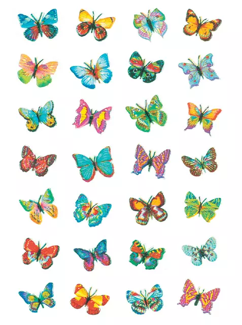 Een Etiket HERMA 6819 vlinder glitter folie koop je bij Van Hoye Kantoor BV