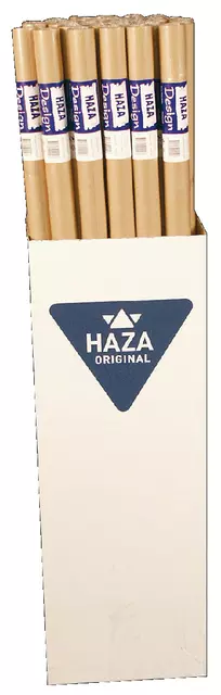 Een Inpakpapier HAZA Kraft gestreept 70gr 100cmx5m op rol koop je bij Van Leeuwen Boeken- en kantoorartikelen