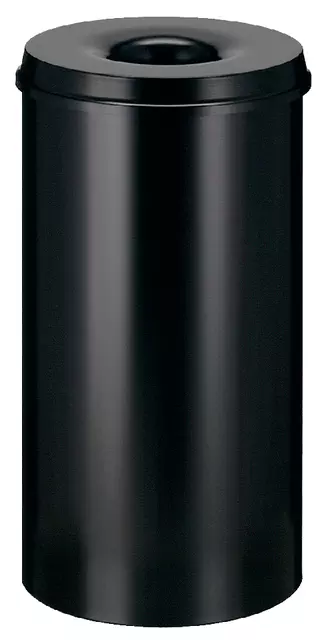 Een Papierbak met vlamdover Vepabins 50liter 33.5cm zwart koop je bij MV Kantoortechniek B.V.