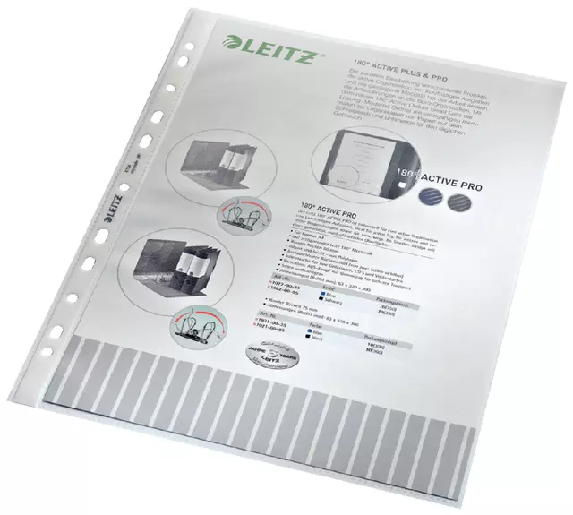 Een Showtas Leitz Premium 0.10mm PP A4 transparant 100 stuks koop je bij Van Hoye Kantoor BV