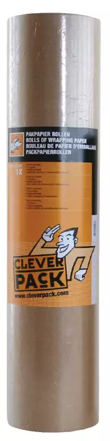 Een Inpakpapier CleverPack kraft 70gr 70cmx220m koop je bij Van Leeuwen Boeken- en kantoorartikelen