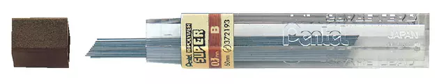 Een Potloodstift Pentel B 0.3mm zwart koker à 12 stuks koop je bij KantoorProfi België BV