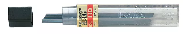 Een Potloodstift Pentel HB 0.5mm zwart koker à 12 stuks koop je bij Totaal Kantoor Goeree