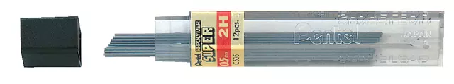 Een Potloodstift Pentel 2H 0.5mm zwart koker à 12 stuks koop je bij Van Hoye Kantoor BV