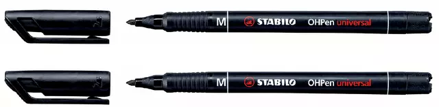Een Viltstift STABILO OHpen 843/46 permanent rond medium zwart koop je bij Goedkope Kantoorbenodigdheden