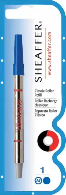 Een Rollerpenvulling Sheaffer slim classic medium blauw blister à 1 stuk koop je bij KantoorProfi België BV