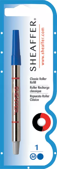 Een Rollerpenvulling Sheaffer slim classic medium blauw blister à 1 stuk koop je bij Alles voor uw kantoor