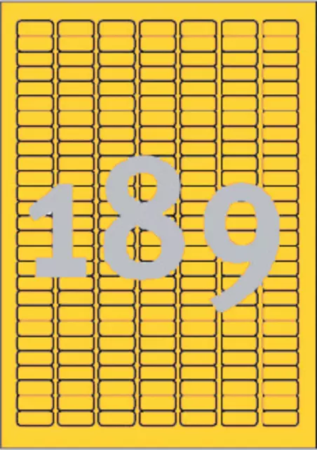 Een Etiket Avery Zweckform L6037-20 25.4x10mm geel 3780stuks koop je bij KantoorProfi België BV