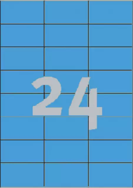 Een Etiket Avery Zweckform 3449 70x37mm blauw 2400stuks koop je bij EconOffice