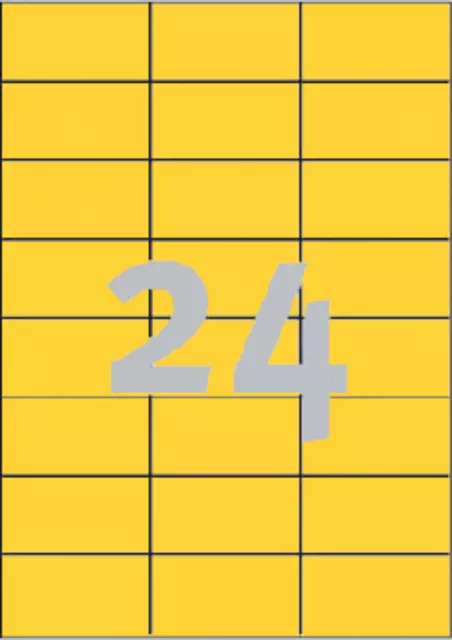 Een Etiket Avery Zweckform 3451 70x37mm geel 2400stuks koop je bij KantoorProfi België BV