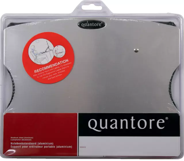 Een Laptopstandaard Quantore verstelbaar aluminium koop je bij EconOffice