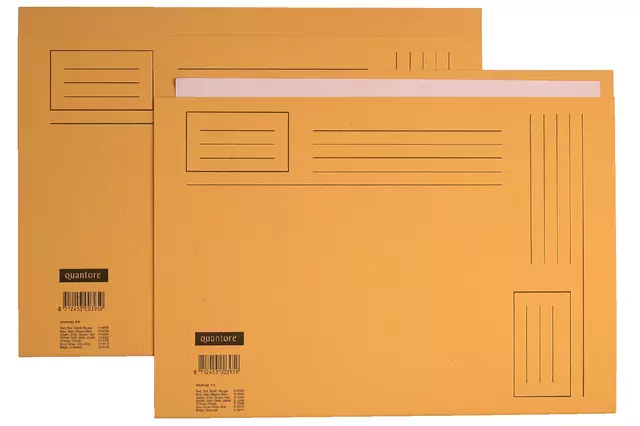 Een Vouwmap Quantore Folio ongelijke zijde 230gr geel koop je bij KantoorProfi België BV