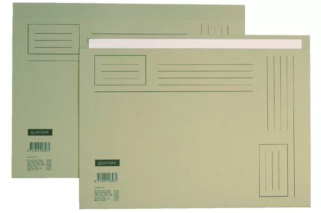 Een Vouwmap Quantore Folio ongelijke zijde 230gr grijs koop je bij KantoorProfi België BV