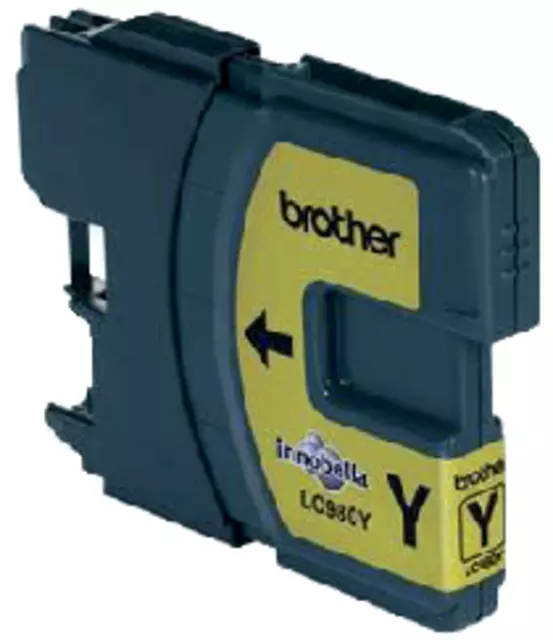Een Inktcartridge Brother LC-980Y geel koop je bij Van Leeuwen Boeken- en kantoorartikelen