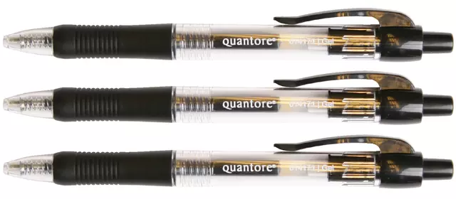 Een Gelschrijver Quantore gripdrukknop 0.7mm zwart koop je bij Goedkope Kantoorbenodigdheden