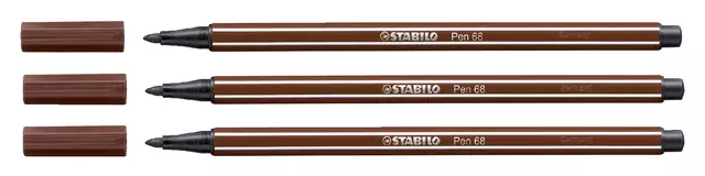 Een Viltstift STABILO Pen 68/45 medium bruin koop je bij Van Leeuwen Boeken- en kantoorartikelen