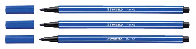 Een Viltstift STABILO Pen 68/32 medium donkerblauw koop je bij Van Leeuwen Boeken- en kantoorartikelen