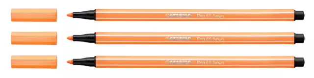 Een Viltstift STABILO Pen 68/054 medium neon oranje koop je bij MV Kantoortechniek B.V.