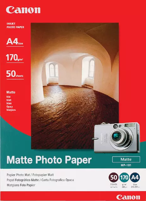 Een Inkjetpapier Canon MP-101 A4 170gr mat 50vel koop je bij KantoorProfi België BV