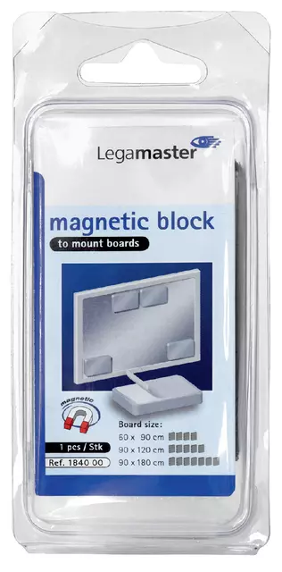 Een Magneet Legamaster 50x75x12mm blokmagneet koop je bij KantoorProfi België BV