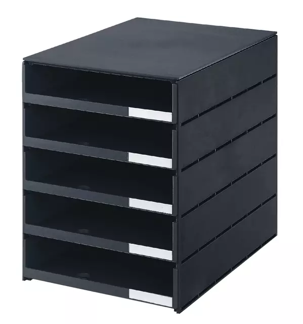 Een Ladenbox Styroval 5 laden open zwart koop je bij L&N Partners voor Partners B.V.