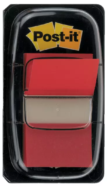 Een Indextabs 3M Post-it 680 25.4x43.2mm rood koop je bij Van Leeuwen Boeken- en kantoorartikelen