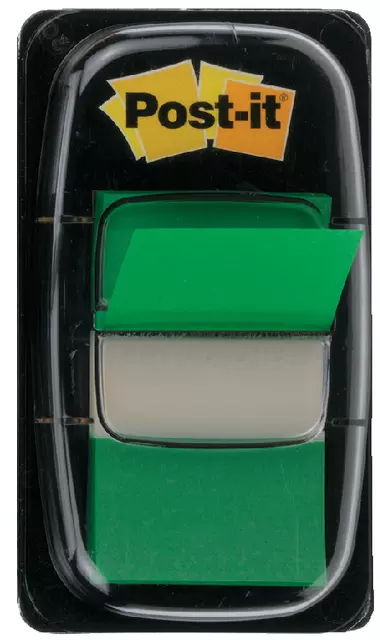 Een Indextabs 3M Post-it 680 25.4x43.2mm groen koop je bij Totaal Kantoor Goeree