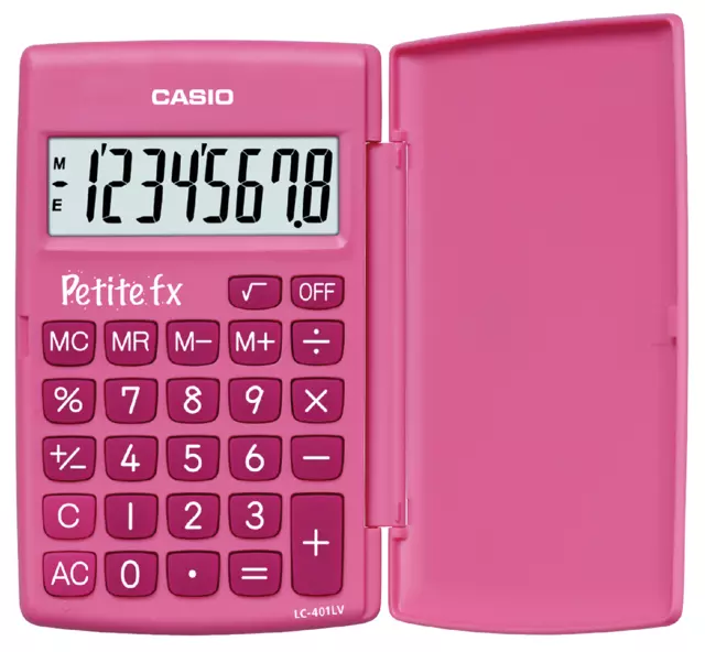 Een Rekenmachine Casio basisschool roze koop je bij NiceSupplies.nl