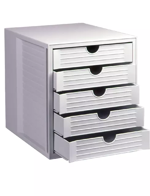 Een Ladenbox Han 1450 5 laden gesloten grijs koop je bij EconOffice