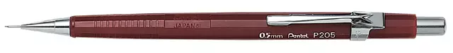 Een Vulpotlood Pentel P205 HB 0.5mm rood koop je bij Van Leeuwen Boeken- en kantoorartikelen