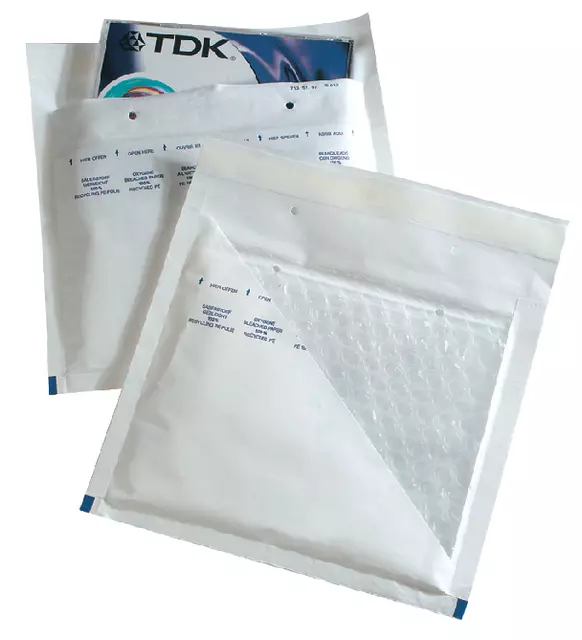 Een Envelop Jiffy luchtkussen tbv CD 202x175mm wit 100stuks koop je bij Goedkope Kantoorbenodigdheden