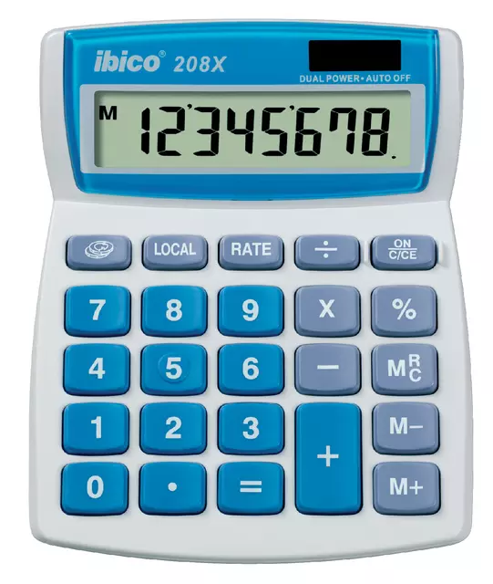 Een Rekenmachine Ibico 208X koop je bij MV Kantoortechniek B.V.