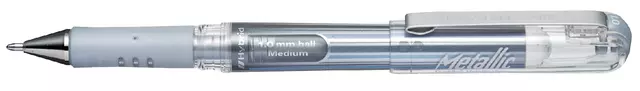 Een Gelschrijver Pentel K230M medium metallic zilver koop je bij Van Leeuwen Boeken- en kantoorartikelen