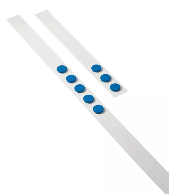 Een Wandlijst Desq 100cm met 5 blauwe magneten 32mm koop je bij Totaal Kantoor Goeree