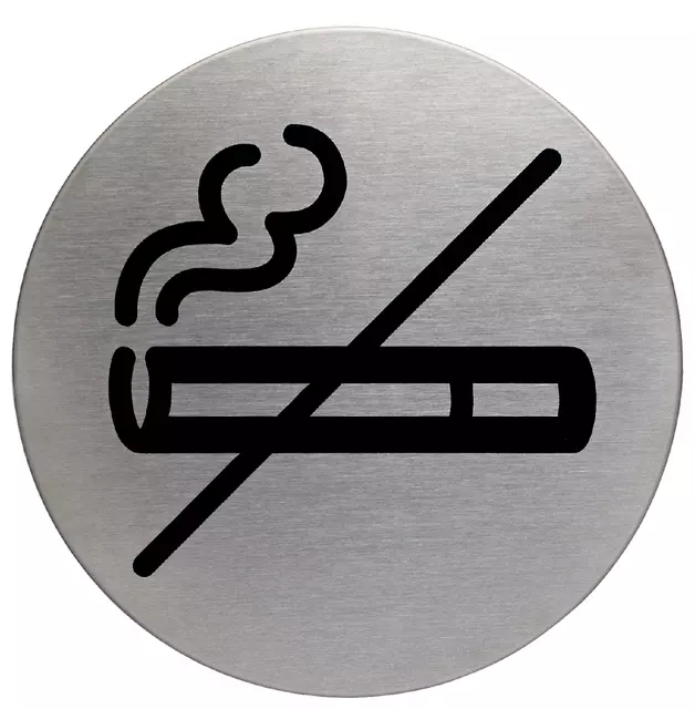 Een Infobord pictogram Durable 4911 niet roken rond 83Mm koop je bij Kantoorvakhandel van der Heijde