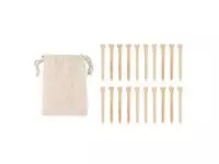 20 bamboe golf tees set