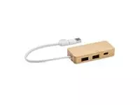 Bamboe USB hub 3 poorten