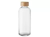 Glazen fles 650ml bamboe dop