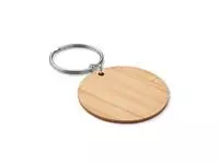 Ronde bamboe sleutelhanger