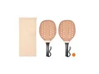 Rozenhout strand tennis set