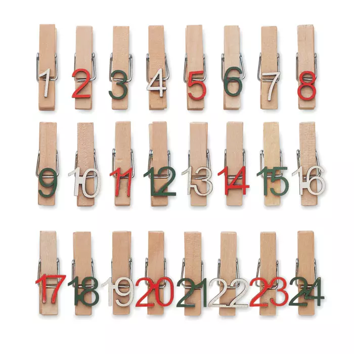 24 clip adventskalender set